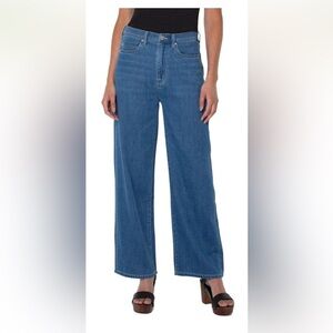 Liverpool Dark Blue The High-Rise Wide Leg Women's Light Weight Jeans